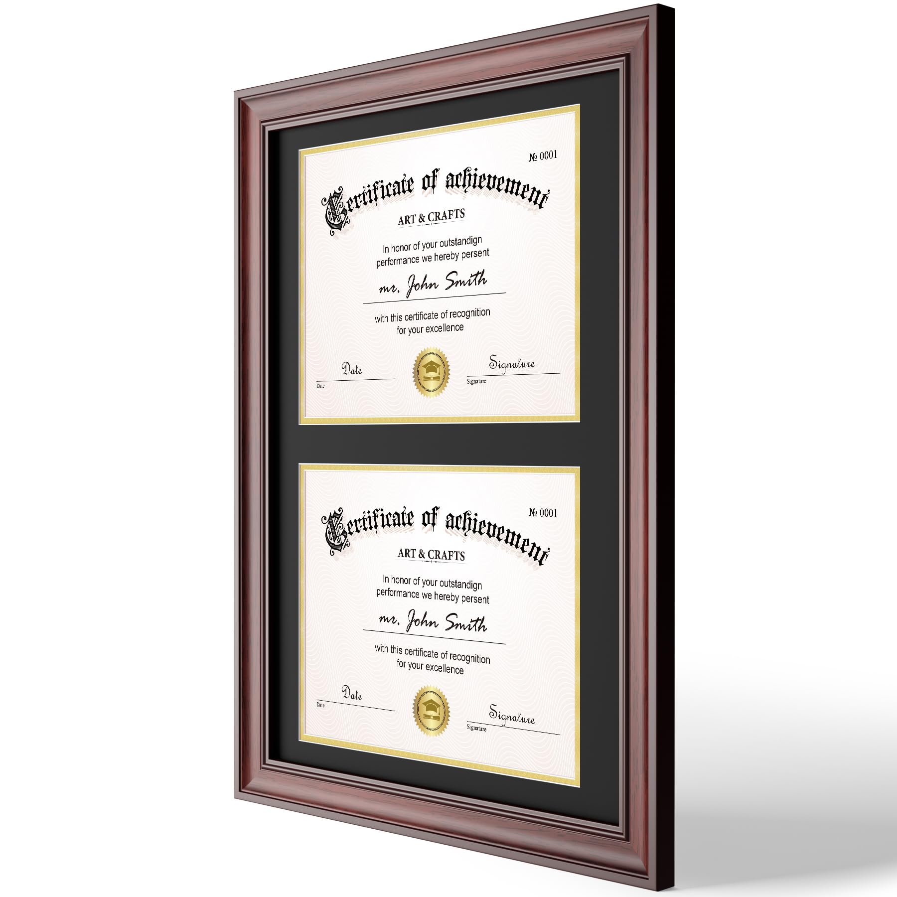 Amazon.com - Yaetm Vertical Double Diploma Frame 14x20 for Two 8.5